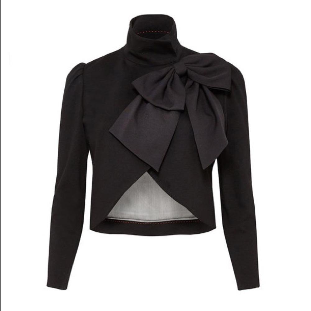 alice + olivia Addison Bow Collar Jacket